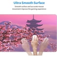 thumbnail image 5 of Japanese Sakura Flower Extended Mouse Pad 31.5x11.8 Inch XL Pink Cherry Blossom Non-Slip Rubber Base Large Mousepad with Stitched Edges Waterproof Keyboard Mouse Mat Desk Pad for Office Home Game, 5 of 7
