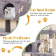 thumbnail image 3 of FDW Cat Tree for Indoor Cats 36" Cat Tower Multi-Level Indoor Cat Play Condo House with Scratching Posts, Spacious Perch,Ashy, 3 of 7