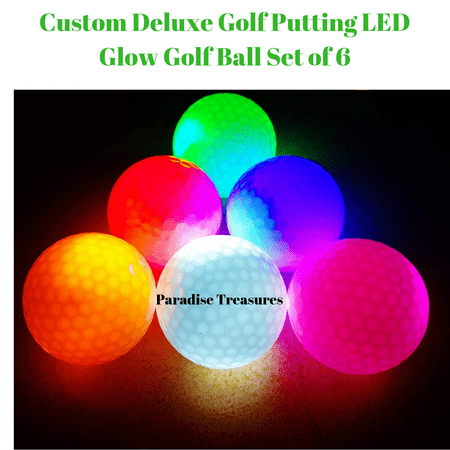 Lady Golf Balls LED Glow Golf Balls, Personalized Practice Light up Golf Ball Glow in Dark for Women Men, Colored Novelty Funny Night Golf Balls Bulk (Pack of 6) ()