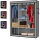 thumbnail image 1 of Closet Organizador Armable De Tela Y Tubo Armario De Ropa Minimalista 170 x 130 x 45 Ropero Organizador para Dormitorio Soporta hasta 33 LB (Gris), 1 of 6