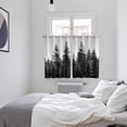 thumbnail image 4 of Black Mist Forest Kitchen Curtains 63 Inch Length, Retro Country Watercolor Tree Scenery Grommet Top Bedroom Living Room Curtains, Light Filtering Cafe Curtain Drapes 2 Panels Set 104''x63'', 4 of 9