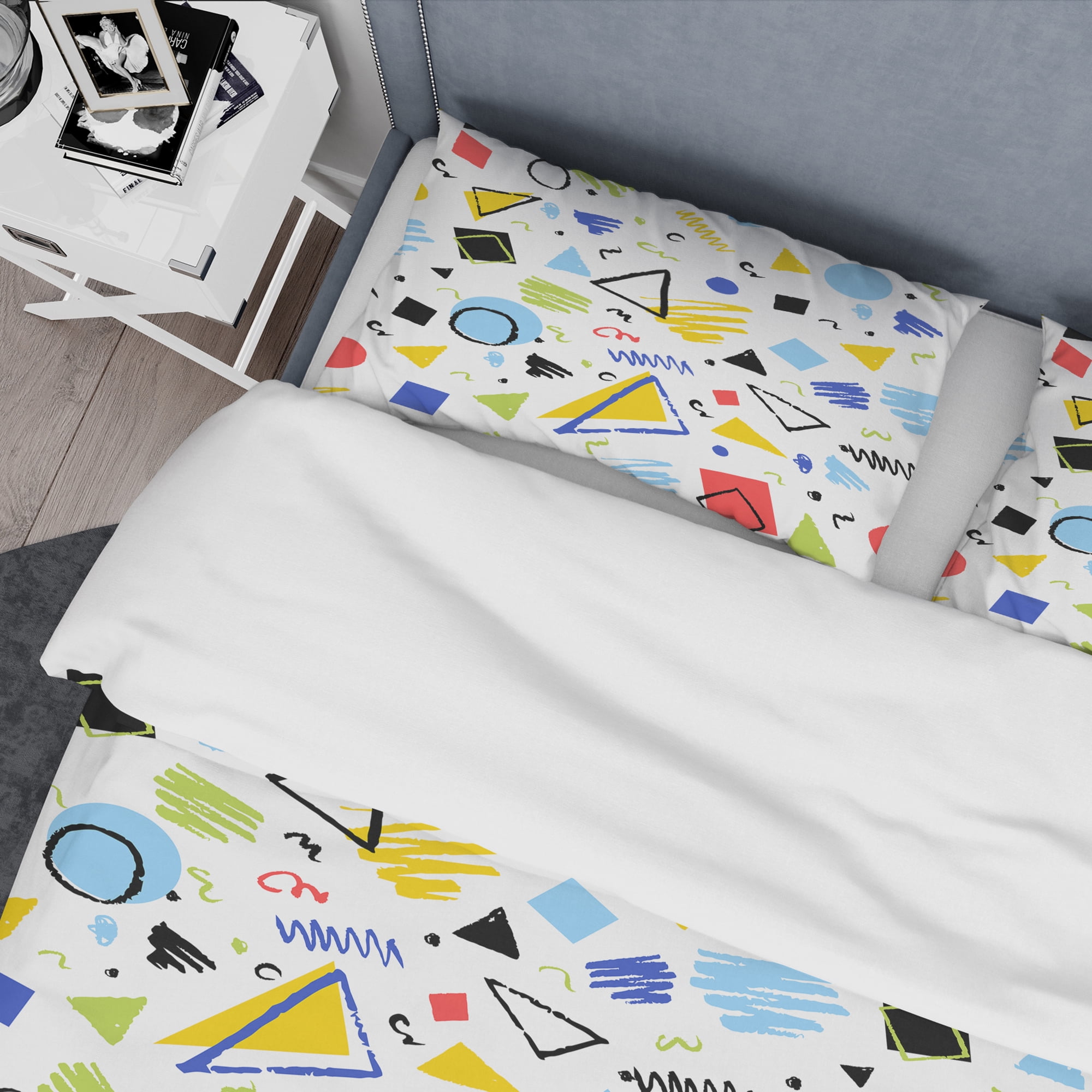 Designart 'Geometric Retro Design III' Mid-Century Modern Duvet Cover Set