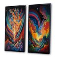 thumbnail image 3 of Designart "Visionary Rainbow Mystery Landscapes" Abstract Landscape Framed Wall Art Set Of 2 - Modern Multicolor Framed Wall Art Set Of 2, 3 of 6