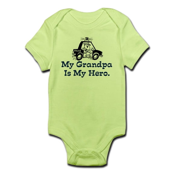CafePress - My Grandpa Is My Hero (Police) Infant Bodysuit - Baby Light Bodysuit