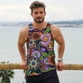 thumbnail image 5 of Rocae Vintage Floral for Men's Workout Tank Top Men's Running Tank Top Dry Fit Athletic Workout Tank Tops4X-Large, 5 of 9
