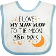 thumbnail image 3 of Inktastic I Love My Maw Maw to the Moon and Back Boys or Girls Baby Bib, 3 of 4