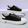 thumbnail image 4 of 2026 NewMen'S Low-Top Slip-On Sneakers -Breathable Fabric & Faux Upper,  Casual Streetwear with Thick Cushioned PVC Sole,  Non-Slip Comfort for Outdoor, Hiking & Daily Wear, Hiking Footwear, Stylish, 4 of 9