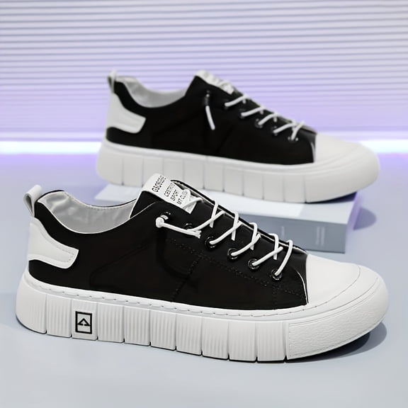 2026 NewMen'S Low-Top Slip-On Sneakers -Breathable Fabric & Faux Upper, Casual Streetwear with Thick Cushioned PVC Sole, Non-Slip Comfort for Outdoor, Hiking & Daily Wear, Hiking Footwear, Stylish