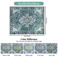 thumbnail image 3 of LOKHOM 8'x10' Bohemian Area Rug for Living Room, Non Slip Machine Washable Rugs Vintage Floor Carpet for Bedroom, Kitchen, Teal Blue, 3 of 9