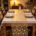 thumbnail image 6 of HCBY Gold Star Transparent Table Runner, Polyester Mesh Tablecloth, Sparkling Elegant Party Decor, Versatile Table Runner for Wedding Birthday Holiday, 6 of 6