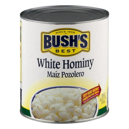 (6 Pack) Bush's Best White Hominy 108 Oz. Can