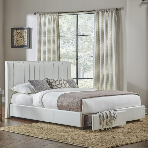 Delaney Storage Bed with FauxLeather Upholstered Frame and (2