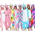 thumbnail image 1 of Autumn And Winter Couple Children Cartoon Animal One Piece Pajamas, 1 of 3