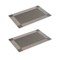 thumbnail image 2 of Yuarrent Mantel individual tejido de 2 piezas para de comedor, posavasos de PVC, marrón Type3 NO3, 2 of 6