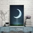 thumbnail image 3 of IDEA4WALL Framed Canvas Wall Art for Living Room, Bedroom Moon with Bright Canvas Prints for Modern Home Decoration Ready to Hang, 3 of 4