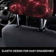 thumbnail image 4 of Kdxio Red Line Pattern Print 2 Piece Car Head Rest Covers Set Auto Front/Rear Seats Headrest Cover Universal Fit Most Cars,Sedan, SUV, 4 of 9