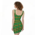 thumbnail image 2 of St. Patrick'S Day Buffalo Check Print Sleeveless Bodycon Dress, Irish St. Patrick'S Day Fashion Summer Maxi Dress For Women, 2 of 4