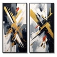 thumbnail image 2 of Designart "Abstract Angles in Gold and Black II" Cubism Framed Wall Art Set Of 2 - Gold Abstract Framed Wall Art Set Of 2, 2 of 7