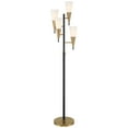 thumbnail image 2 of Possini Euro Design Quatro Mid Century Modern Tree Floor Lamp 71" Tall Black Gold Metal 4 Light Frosted Glass Cone Shade for Living Room Bedroom House, 2 of 9