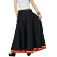 thumbnail image 5 of Bimba Women Long Boho Maxi Skirt Cotton Flared Skirts With Drawstring Waist, 5 of 7