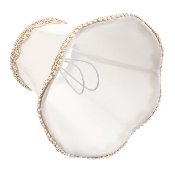 Eease White Linen Royal Clip-On Lamp Shade, 13.5 x 13.5 x 12 cm