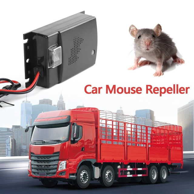 Ahuyentador ultrasónico de ratones para coche, repelente de roedores para ratas eléctricas con bahía de motor automático Ndcxsfigh Accesorios para autos y motos