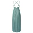 thumbnail image 4 of Vedolay Summer Dresses For Women Women's Summer Sleeveless Loose Maxi Dress Formal Long Dress with Pockets,Green S, 4 of 5