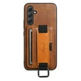 thumbnail image 2 of SaniMore Case for Samsung Galaxy A34 5G 6.6" 2023, Wristlet & Card Slot PU Leather Skin Wear-resistant Shockproof Anti-drop Metal Ring Business Shell For Samsung Galaxy A34 5G, Brown, 2 of 7