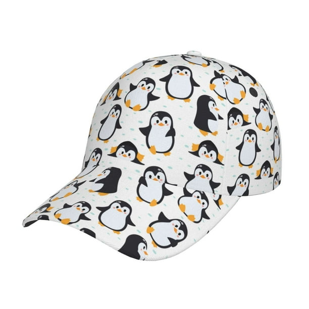 Balery Cute Penguins Gorra de béisbol de tamaño ajustable para correr, entrenar y actividades al aire libre. Gorra de papá para todas las estaciones.
