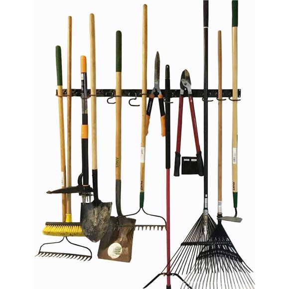 Adjustable Storage System, 120cm, Wall Mounted Tool Racks, Wall Mounted Tool Organizer, Garage Organizer, Garden Tool Organizer, Perfect for Garage Storage