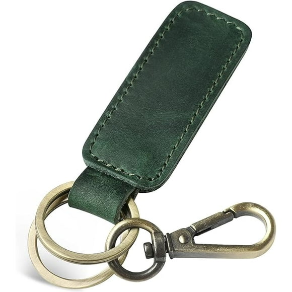 Genuine Leather Car Keychain, Universal Key Fob Keychain, Leather Key Chain Holder for Men and Women
