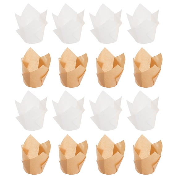 Jiandong Cupcake Liners Tulip Cupcake Liners 100pcs Cupcake Cups Muffin Liners(3.15X3.15X3.15Inch)