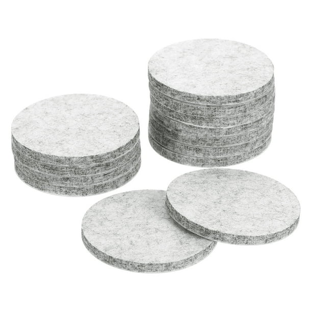 Deslizadores de muebles, almohadillas de fieltro autoadhesivas redondas, protectores de suelo para patas de muebles de madera dura 2.5" 12 piezas