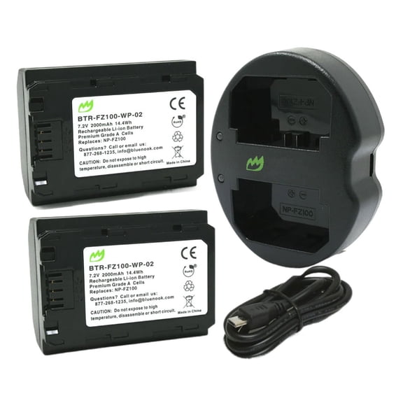 Replacement for Sony ZV-E10 II Battery (2-Pack, 2000mAh) and Dual Charger