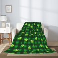 thumbnail image 2 of Hirioo Happy St. Patrick's Day5 for Flannel Blanket, Cozy and Warm Throw for Bed or Couch ,Perfect for All Seasons-50"x40", 2 of 6