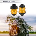 thumbnail image 3 of 15mm Motorcycle Slider Frame Aluminum Alloy Plastic Wheel Fairing Protection Crash Pad Protector Guard 46mm 74mm Gold Tone 2 Pcs, 3 of 7