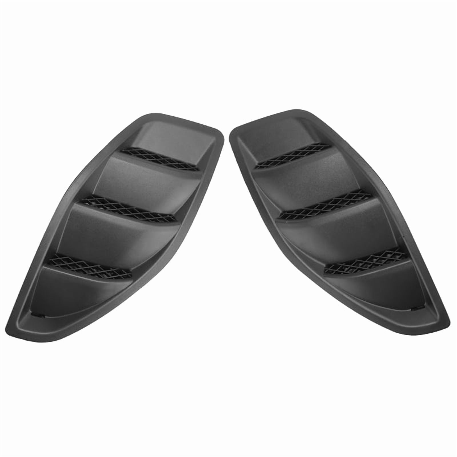 Car Left Right Engine Hood Dome Louvers Air Inlet Vents Bezel Fit for JK 2007-2017,2 x Hood Vents Inlet Cover,Black