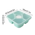 thumbnail image 4 of Bento Box Snack Container | 5 Compartments | Reusable Meal Prep Organizer | Stackable Design | Food-Grade Straw Fiber | Microwave Freezer Dishwasher Safe | Portion Control | 18x16.5x5.5cm | Clear Lid, 4 of 6