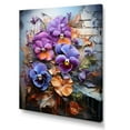 thumbnail image 2 of Designart "Urban Oasis With Tropical Colored Pansies" Pansies Canvas Prints, 2 of 7