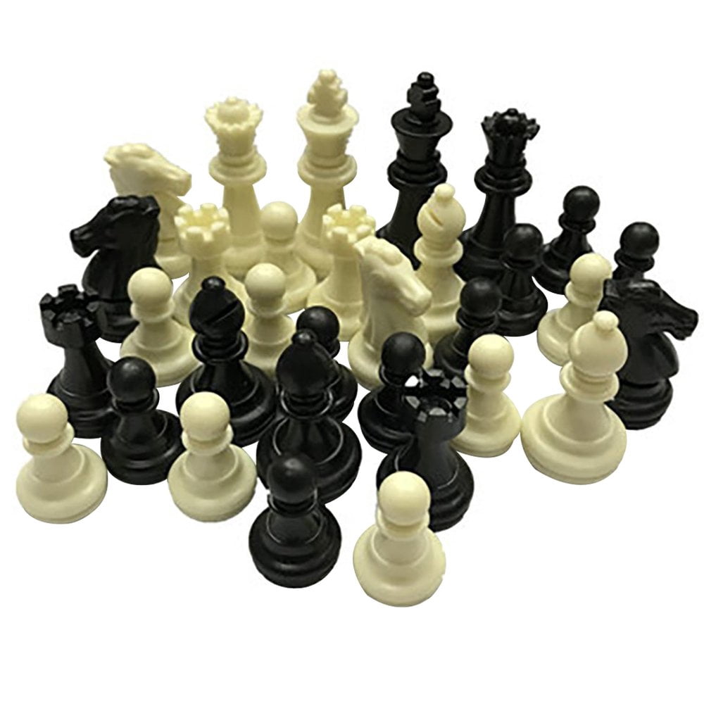 2021 New Medieval Chess Pieces Plastic Complete Chessmen International 