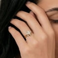 thumbnail image 3 of vylahjewellery Classic Marquise Cut Diamond Engagement Ring Set 10K Vermeil Yellow Gold V Shaped Wedding Bridal Band Vintage Moissanite Birthday Day Gift Ring, 3 of 8