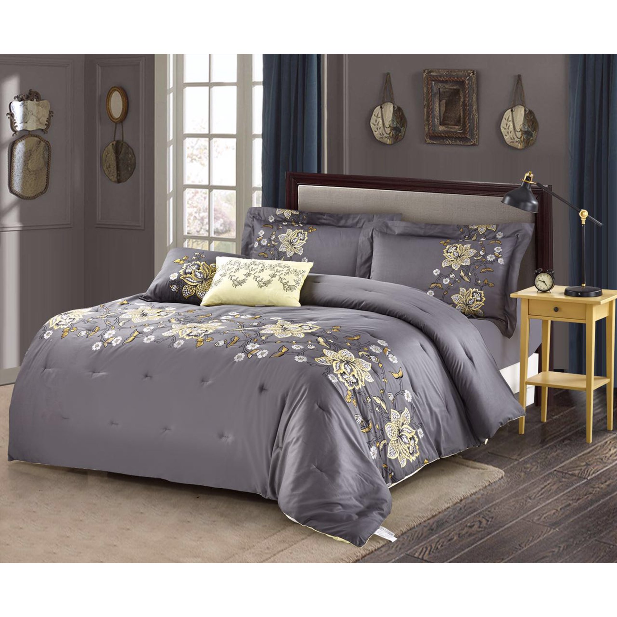 Signature Breathable 5 Pc Comforter Set Egyptian Cotton 300 Thread