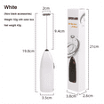 thumbnail image 6 of Multipurpose Electric Egg Beater Handheld Mini Blenders Milk Frother Coffee Mixer Milk Foamer Portable Egg Whisk Electric Milk Frother For Coffee Handheld Cordless Rechargeable Drink Mixer Stainless, 6 of 7