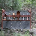 thumbnail image 3 of Tableware Storage Bag Leather Cutlery Outside Roll Spoon Fork Organizer Outside Barbecue Camping Kitchen Cookware Flatware Green, 3 of 7