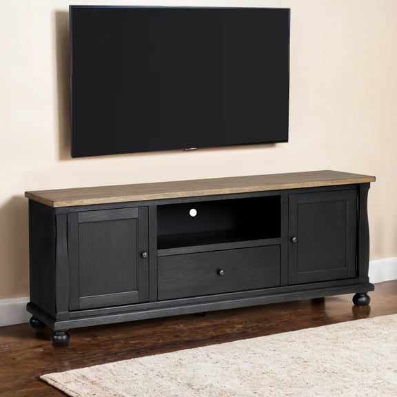 Furniture of America Millers Modern Television Stand for TVs up to 80”, Weathered Black