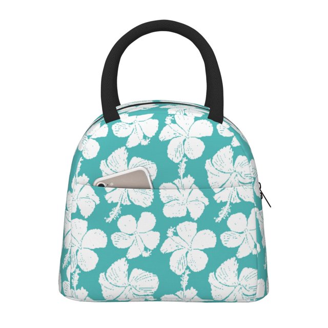 Easygdp Vintage Floral Bolsa de Almuerzo Insulada Grande, Forro de Aluminio, Diseño Espacioso, a Prueba de Fugas, Ideal para Trabajo, Picnics, Viajes y Actividades al Aire Libre