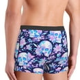 thumbnail image 4 of Rateoe crystal Skull flower leaf Mens Boxer Briefs Poly Spandex Performance Boxer Briefs Underwear Hem Boxer Briefs - X-Large, 4 of 8