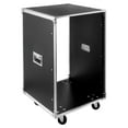 thumbnail image 6 of Portable Rolling Network Cabinet, 16U Height with Aluminum Alloy Edging, 100kg Load Capacity for Audio Studio/Server Room, 6 of 14