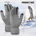 thumbnail image 2 of 2-Pairs Women's Winter Touchscreen Gloves Warm Knit Gloves, Elastic Cuff Winter Gloves, 2 of 5