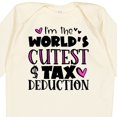 thumbnail image 4 of Inktastic I'm the Worlds Cutest Tax Deduction Pink Hearts Boys or Girls Long Sleeve Baby Bodysuit, 4 of 5